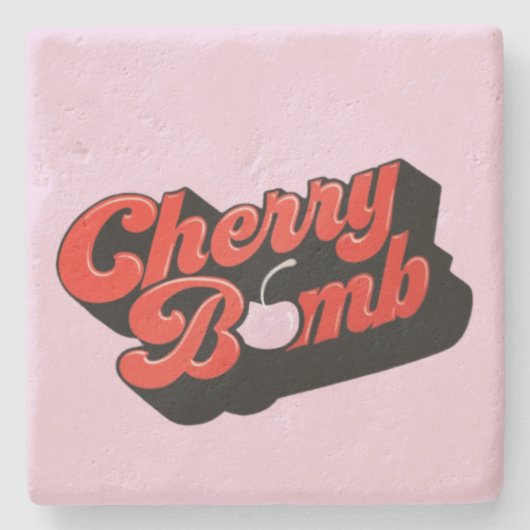 Cherry Bomb Stone Onderzetter (Voorkant)