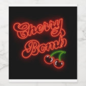 Cherry Bomb Wijn Etiket (Enkel label)