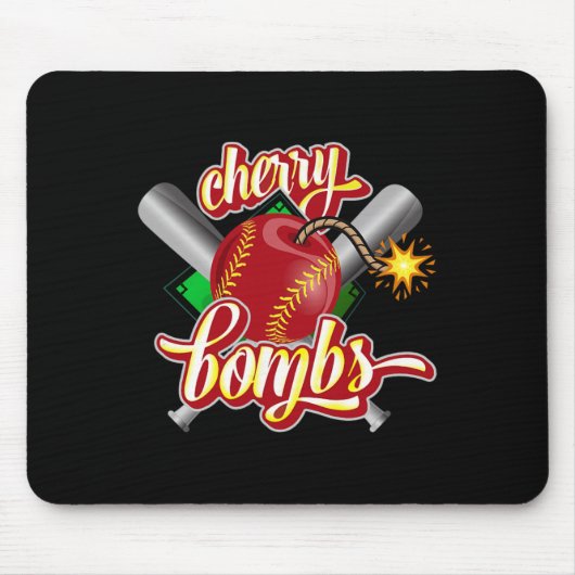 Cherry Bombs Logo Softll Team Matching Voor Meisje Muismat (Voorkant)