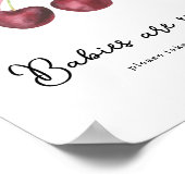 Cherry boog baby shower Baby's zijn zoet Poster (Hoek)