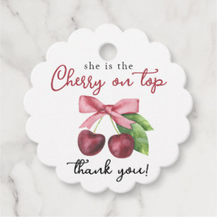 Cherry boog baby shower - Dank je Bedankjes Labels