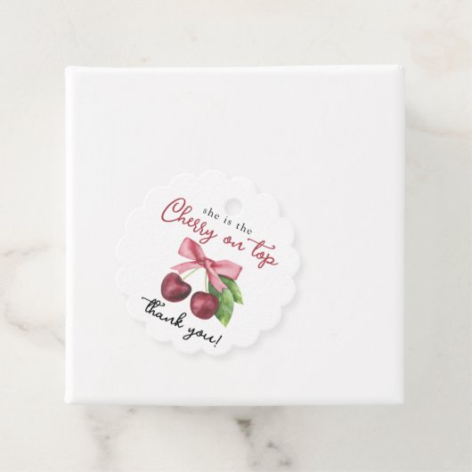 Cherry boog baby shower - Dank je Bedankjes Labels (In situ)