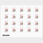 Cherry boog baby shower - Dank je Ronde Sticker (Vel)
