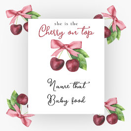 Cherry boog baby shower Naam dat baby voedsel Poster