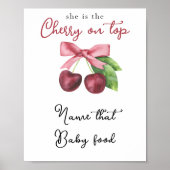 Cherry boog baby shower Naam dat baby voedsel Poster (Voorkant)