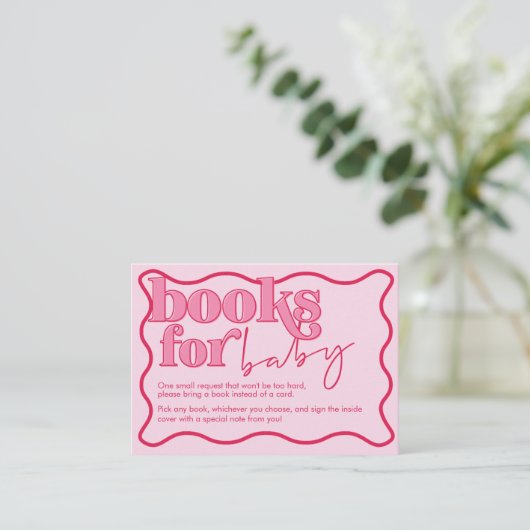 Cherry Book Request Enclosure Kaart voor Baby show (Staand voorkant)