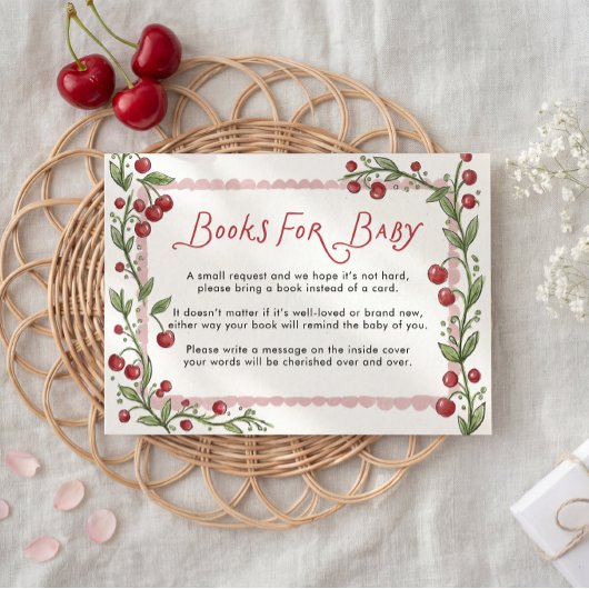 Cherry Books for Baby Card Informatiekaartje