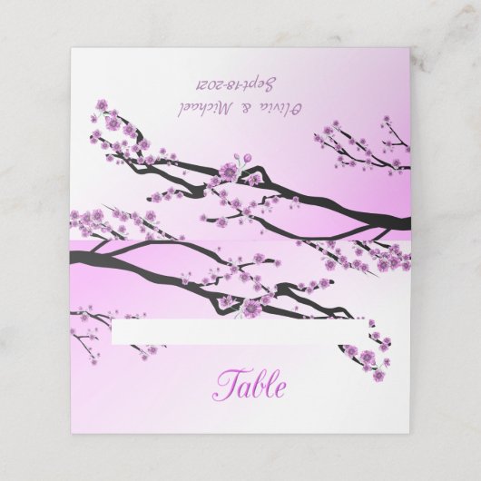 Cherry-boom Plaatskaartje (Buitenkant ongevouwen)