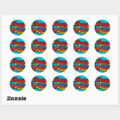 Cherry Boom!! Ronde Sticker (Vel)