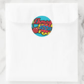 Cherry Boom!! Ronde Sticker (Tas)