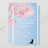 Cherry-boom Save The Date (Voorkant / Achterkant)