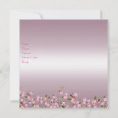 Cherry Bossom 21st Elegant Birthday Party roze Kaart (Achterkant)
