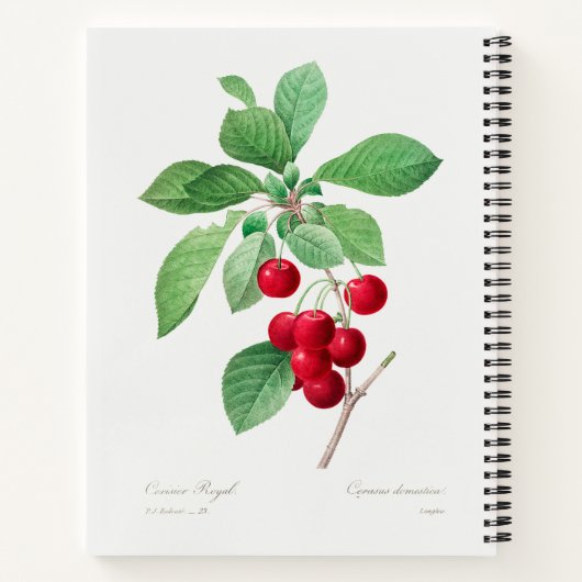 Cherry Botanical Print Notitieboek (Achterkant)