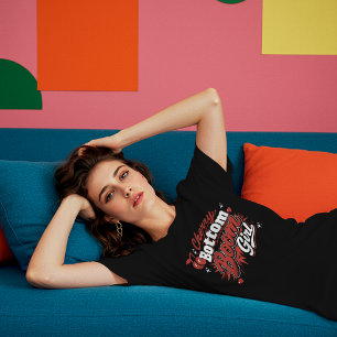 Cherry Bottom Girl – Retro Kers T-shirt