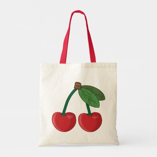 Cherry bovenaan tote bag (Achterkant)