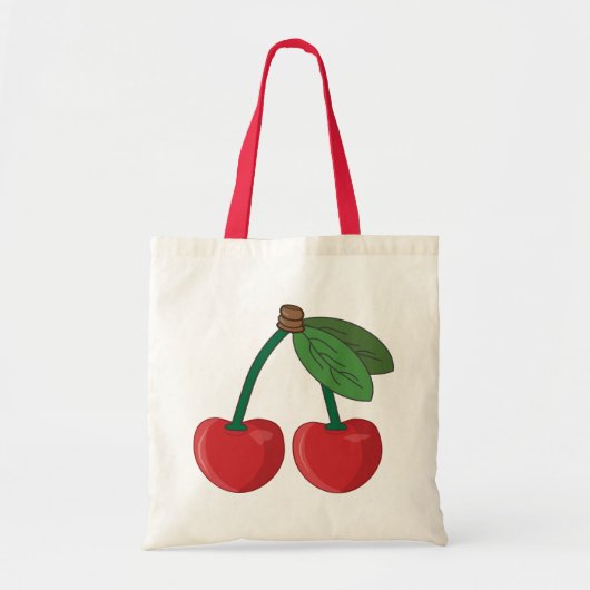 Cherry bovenaan tote bag (Voorkant)