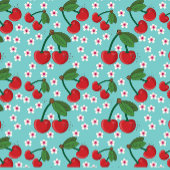 Cherry bovenaan tote bag