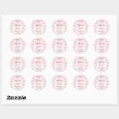 Cherry Bow Baby shower Bedankt Ronde Sticker (Vel)