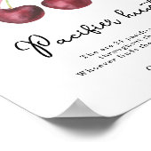 Cherry bow baby shower Fopspeen jacht spel Poster (Hoek)