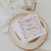 Cherry Bow Baby shower Servet