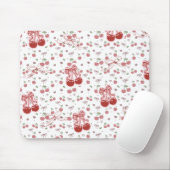 Cherry Bow Mousepad – Cute Desk Acessory Muismat (Met muis)