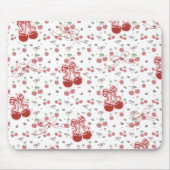 Cherry Bow Mousepad – Cute Desk Acessory Muismat (Voorkant)