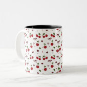 Cherry & Bow Pattern Coffee Mug Tweekleurige Koffiemok (Voorkant links)