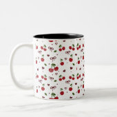 Cherry & Bow Pattern Coffee Mug Tweekleurige Koffiemok (Links)