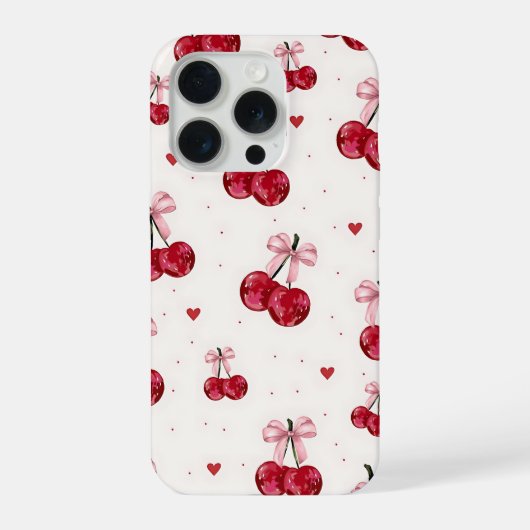 Cherry Bow Phone Case iPhone Hoesje (Achterkant)