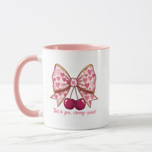 Cherry Bow Valentine’s Day Mug – Cute Kawaii Love  Mok (Links)