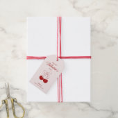 Cherry Bow Valentines Gift Tags Cadeaulabel (Met Touw)