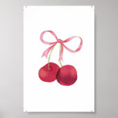 Cherry & Bow Wall Art – 4x6 Poster (Voorkant)
