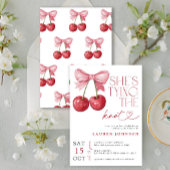 Cherry Bow Ze bindt het knoop Vrijgezellenfeest Kaart