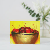 Cherry Bowl Briefkaart (Staand voorkant)