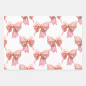 Cherry Bows Wrapping Paper Sheet Set van 3 (Voorkant 2)