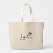 Cherry Branch en jouw naam Grote Tote Bag (Achterkant)