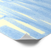 Cherry Branch op blauw Poster (Hoek)