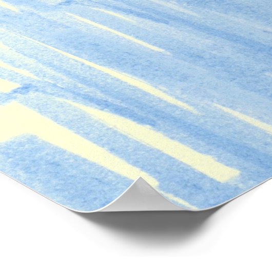 Cherry Branch op blauw Poster (Hoek)