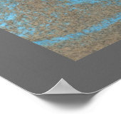 Cherry Branch op grijs Poster (Hoek)