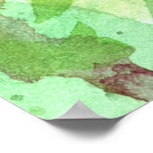 Cherry Branch op groen Poster (Hoek)