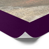 Cherry Branch op paars Poster (Hoek)