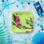 Cherry Branch over Green door Linandara Paper Bord (Feest)