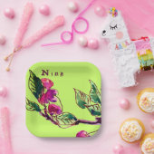 Cherry Branch over Green door Linandara Paper Bord (Feest)