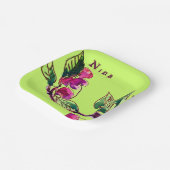 Cherry Branch over Green door Linandara Paper Bord (Gebogen)