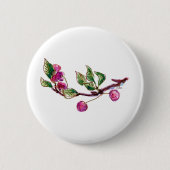 Cherry Branch Ronde Button 5,7 Cm (Voorkant)