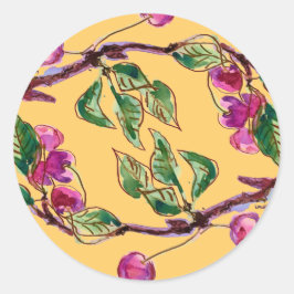 Cherry Branch Ronde Sticker