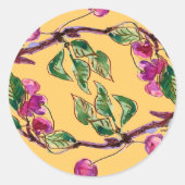 Cherry Branch Ronde Sticker (Voorkant)