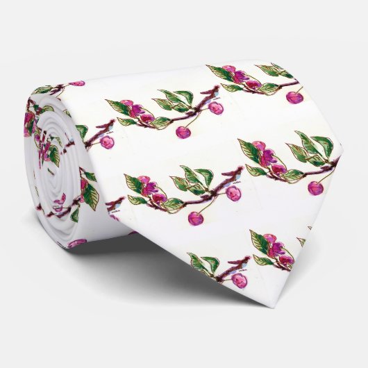Cherry Branch Stropdas (Opgerold)