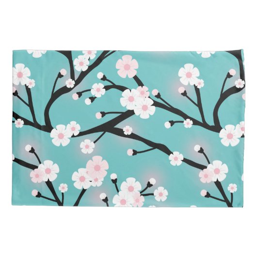 Cherry Branches - Aangepaste naam Kussensloop (Achterkant)