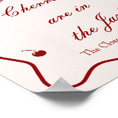 Cherry Bridal Shower Guess How Many Cherries Poster (Hoek)